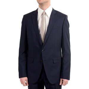 Hugo Boss "Huge4/Genius3" Men's 100% Wool Navy Blue Two Button Blazer 36S